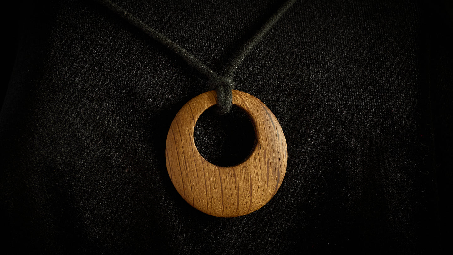 Wild Oak Pendant - Handmade Irish wooden jewellery - Hand sourced from Lough Gill Co Sligo