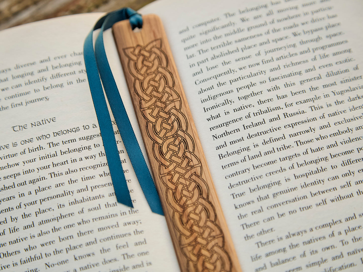 Celtic Knot Bookmark in Natural Oak Wood – Handmade Inspiring Celtic Gift - Made in Ireland