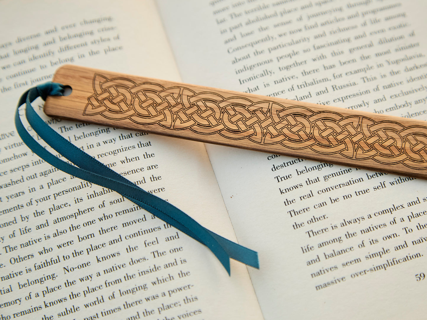 Celtic Knot Bookmark in Natural Oak Wood – Handmade Inspiring Celtic Gift - Made in Ireland