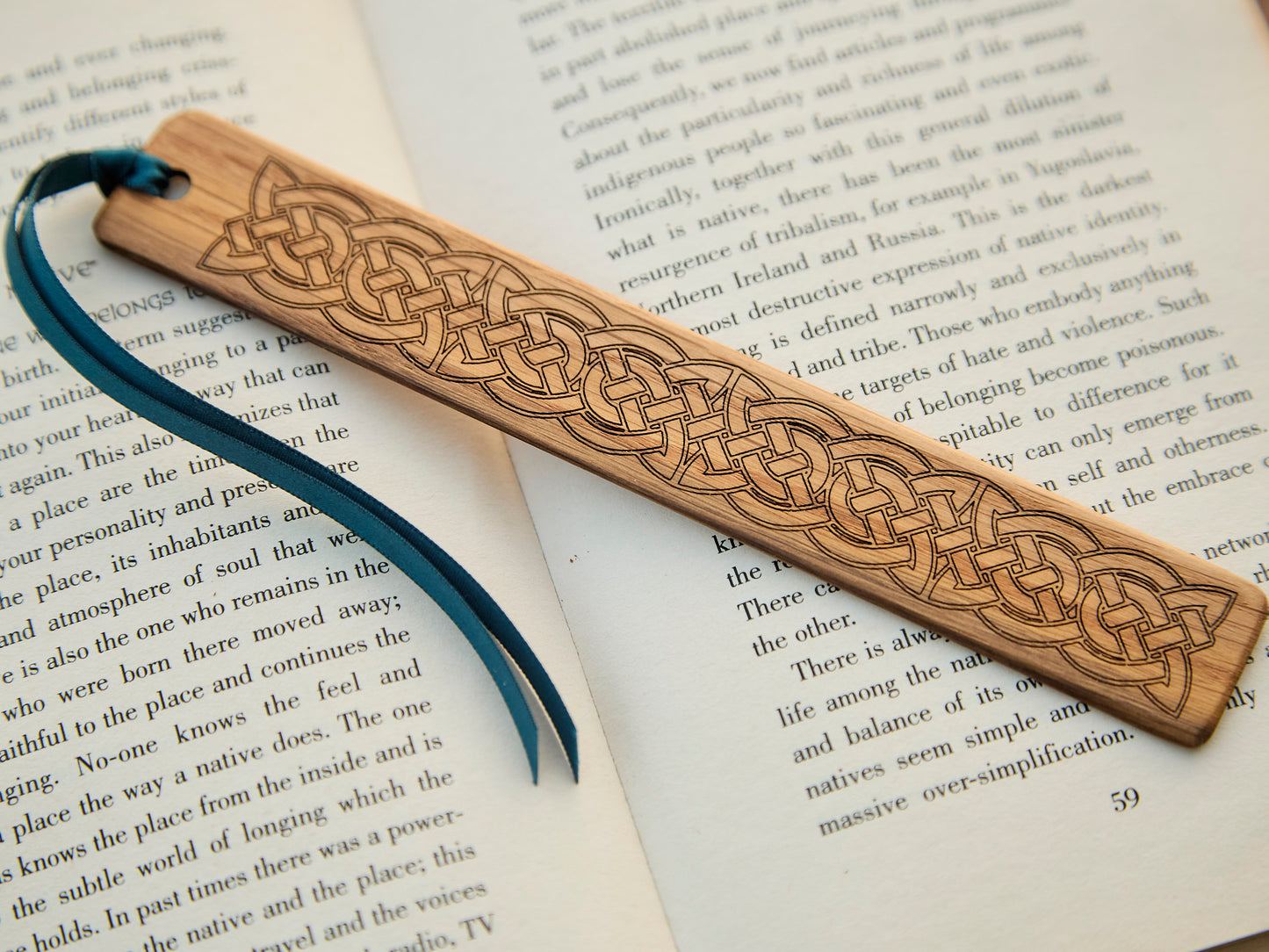 Celtic Knot Bookmark in Natural Oak Wood – Handmade Inspiring Celtic Gift - Made in Ireland