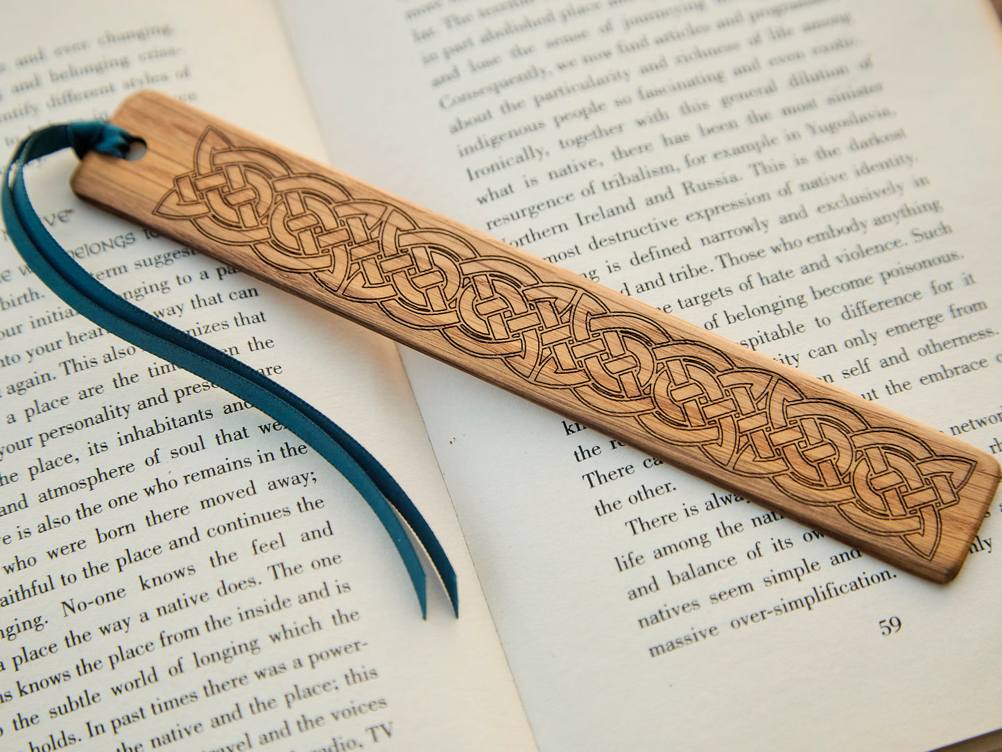 Celtic Knot Bookmark in Natural Oak Wood – Handmade Inspiring Celtic Gift - Made in Ireland